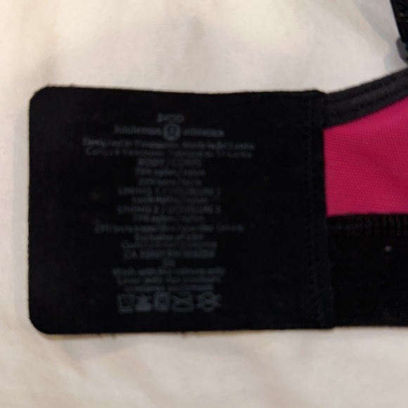 Lululemon Running Bras- size 34DD, lightly worn, excellent condition, $29 each - Picture 3 of 4